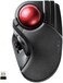 ELECOM HUGE Trackball Mouse, 2.4GHz Wireless, Finger Control, 8-Button Function, Precision Optical Gaming Sensor, Palm Rest Attached, Smooth Red Ball, Windows11, macOS (M-HT1DRBK)
