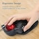 ELECOM HUGE Trackball Mouse, Wired, Finger-Operated, 8-Button Function, Palm Rest Attached, 52mm Smooth Red Ball Windows11, macOS (M-HT1URBK)