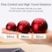 ELECOM HUGE Trackball Mouse, Wired, Finger-Operated, 8-Button Function, Palm Rest Attached, 52mm Smooth Red Ball Windows11, macOS (M-HT1URBK)