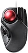 ELECOM HUGE Trackball Mouse, Wired, Finger-Operated, 8-Button Function, Palm Rest Attached, 52mm Smooth Red Ball Windows11, macOS (M-HT1URBK)