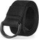 maikun Mens &amp; Womens Canvas Belt with Black D-ring 1 1/2" Wide Extra Long Solid Color