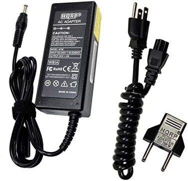 Hqrp محول طاقة تيار متردد من Hqrp متوافق مع لوجيتك 190542-0000 يناسب عجلة السباق G25 G27 G29 G920 بالإضافة إلى محول قابس أوروبي