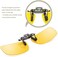 Besgoods Yellow Night Vision Polarized Clip-on Flip up Metal Clip Sunglasses Driving