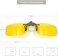 Besgoods Yellow Night Vision Polarized Clip-on Flip up Metal Clip Sunglasses Driving