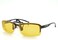 Besgoods Yellow Night Vision Polarized Clip-on Flip up Metal Clip Sunglasses Driving