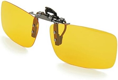 Besgoods Yellow Night Vision Polarized Clip-on Flip up Metal Clip Sunglasses Driving