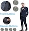 YaHoGa 22 Pieces Natural Black Mother of Pearl Blazer Buttons Set 15mm 20mm Genuine Black MOP Buttons Bulk for Men