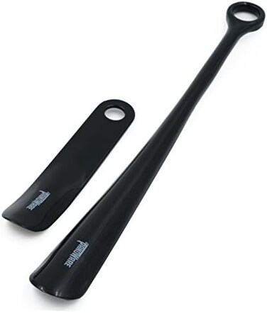 Panoware Set of 2 Long Plastic Shoe Horns for Men: Extra Long 17 Inch and Travel 7 Inch Sizes