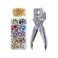 Keadic 300 Sets 1/5 inch Multi-Color Metal Eyelets Grommets Kit with Hole Punch Plier and 100pcs Extra Gold Eyelets, for Leather, Canvas, All Fabrics Clothes, Shoes, Belts, Bags, Crafts (11 Colors)