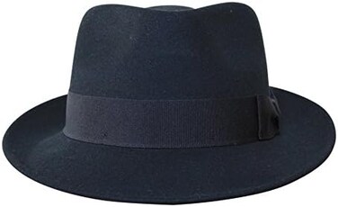 Borges &amp; Scott Premium Doyle - Teardrop Fedora Hat - 100% Wool Felt - Crushable for Travel - Water Resistant - Unisex
