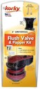 Korky 4030PK Adjustable Toilet Flush Valve and Flapper Kit and Tank to Bowl Gasket Kit, 2-Inch