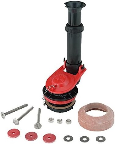Korky 4030PK Adjustable Toilet Flush Valve and Flapper Kit and Tank to Bowl Gasket Kit, 2-Inch
