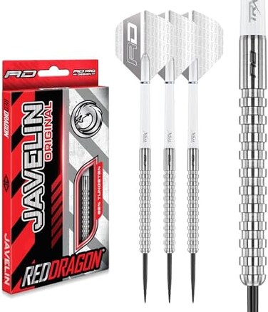 RED DRAGON Javelin Series: 20g, 22g, 24g Tungsten Darts Set with Flights and Stems