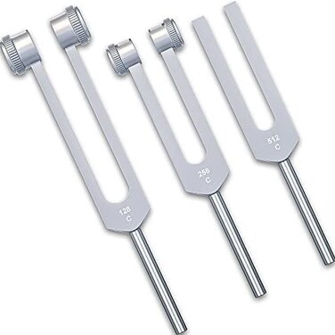 SURGICAL ONLINE Set of 3 pcs Aluminum Sensory Tuning Forks C 128 256 512
