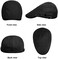 Qossi 2 Pack Newsboy Hats for Men Flat Cap Cotton Adjustable Breathable Irish Cabbie Ivy Driving Hunting Hat