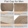 Qossi 2 Pack Newsboy Hats for Men Flat Cap Cotton Adjustable Breathable Irish Cabbie Ivy Driving Hunting Hat
