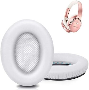 GEVO Premium Replacement Ear Pads Compatible for Bose QC35 &amp; QC35ii Over-Ear Headphones Made - Comfortable Adaptive Memory Foam and Extra Durable Earpads Kit for Bose QuietComfort 35 &amp;35ii(White)
