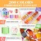 BYMORE 262 Pack Embroidery Thread Floss Set Including 200 Colors 8 M/Pcs Cross Stitch Sewing Thread with Floss Bins and 62 Pcs Cross Stitch Tool,4-Tier Transparent Storage Box