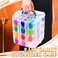 BYMORE 262 Pack Embroidery Thread Floss Set Including 200 Colors 8 M/Pcs Cross Stitch Sewing Thread with Floss Bins and 62 Pcs Cross Stitch Tool,4-Tier Transparent Storage Box