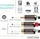 FosPower Y Adapter [8 inch] 1 RCA (Male) to 2 RCA (Female) Stereo Audio Y Adapter Subwoofer Cable [24k Gold Plated] 1 Male to 2 Female Y Splitter Connectors Extension Cord