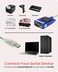Gearmo USB to Serial RS-232 Adapter with LED Indicators, FTDI Chipset, Supports Windows 11/10/8.1/8/7, Mac OS X 10.6 and Above