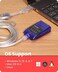 Gearmo USB to Serial RS-232 Adapter with LED Indicators, FTDI Chipset, Supports Windows 11/10/8.1/8/7, Mac OS X 10.6 and Above