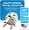 OREI Grounded Universal 2 in 1 Plug Adapter Type M for South Africa &amp; more - WP-M-GN
