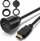كيبل تثبيت مسطح للوحة HDMI - كيبل تمديد HDMI بطول 1 متر بطول 3 قدم للسيارة والقارب والدراجة النارية