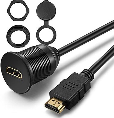 كيبل تثبيت مسطح للوحة HDMI - كيبل تمديد HDMI بطول 1 متر بطول 3 قدم للسيارة والقارب والدراجة النارية