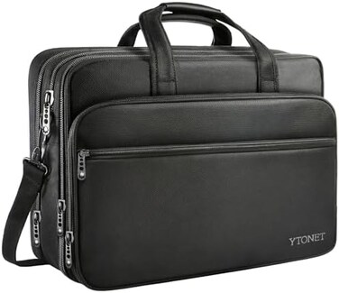 Ytonet 17-Inch Laptop Bag, Travel Bag With Organizer, Large Expandable Hybrid Shoulder Bag, Water-Resistant For Men And Women, Suitable For 17-Inch And 15.6-Inch Laptops, Computers, And Tablets.