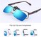 Besgoods Mirror Polarized Clip on Flip up Metal Clip Sunglasses Lens Sports