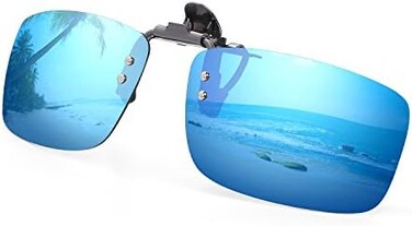 Besgoods Mirror Polarized Clip on Flip up Metal Clip Sunglasses Lens Sports