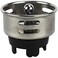 Plumb Pak Keeney 878PC Stainless Steel Junior Duo Bar Sink Strainer with Basket, Fits 2-Inch or 2-1/2-Inch Openings, Polished Chrome