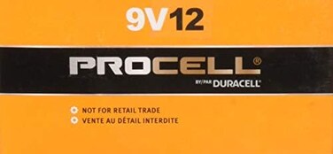 PROCELL Duracell 9V Batteries, Pack of 12