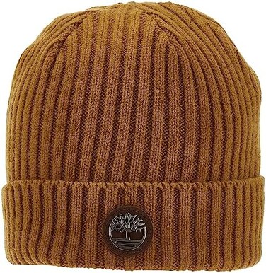 Timberland mens Ribbed Watch Cap With Logo Plate Beanie Hat