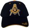 Sport Cap Freemason 3D Embroidered Adjustable Hat Mason Masonic Lodge Baseball (Black &amp; Yellow)