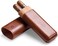 CIGAR IN STYLE Cigar Case Travel Holder - PU Leather Cedar Wood Lined Brown 2 Ct Sturdy Carry Case - 56 Ring Gauge