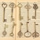 K JINGKELAI JKLcom Mixed 10 Skeleton Keys Antique Bronze Finish Skeleton Keys Extra Large Vintage Skeleton Keys for Birthday Party Wedding Decoration DIY Crafts Favors Charms Pendant,10 Styles