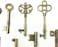 K JINGKELAI JKLcom Mixed 10 Skeleton Keys Antique Bronze Finish Skeleton Keys Extra Large Vintage Skeleton Keys for Birthday Party Wedding Decoration DIY Crafts Favors Charms Pendant,10 Styles