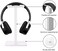 Link Dream Headphone Stand Headset Holder Gaming Headset Holder with Aluminum Supporting Bar Flexible Headrest Anti-Slip Earphone Stand for All Headphones, White