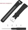 TenCloud Strap Compatible with Vivosmart HR+ Bands Replacement Striped Sport Straps with Tool Kits for Garmin v&iacute;vosmart HR Plus Tracker (Black)