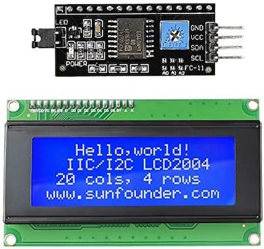 SunFounder IIC I2C TWI Serial 2004 20x4 LCD Module Shield Compatible with Arduino R3 MEGA (IIC 2004)