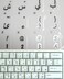 Online-Welcome Arabic Keyboard Stickers Transparent Black Lettering for All PC Desktop Computer Laptop