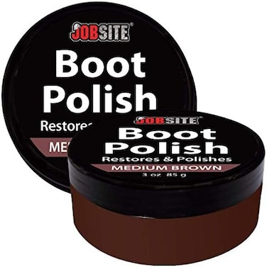 JobSite Premium Leather Boot &amp; Shoe Polish Cream - Restores, Conditions &amp; Polishes