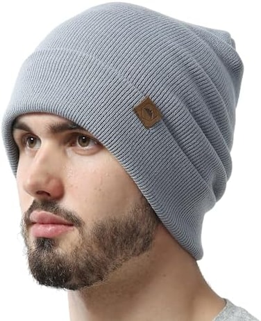 Tough Headwear Winter Beanie Knit Hat for Men &amp; Women - Merino Wool Ribbed Cap - Warm &amp; Soft Stylish Toboggan Skull Caps for Cold Weather