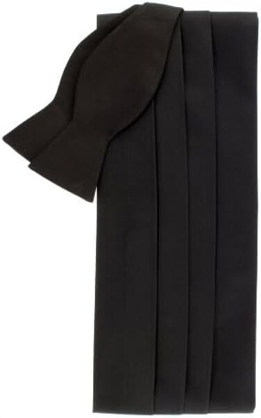 David Donahue 100% Silk Self-Tie Bow Tie &amp; Cummerbund Set (CH100001-P)