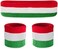 Suddora Striped Sweatband Set - (1 Headband and 2 Wristbands) Cotton for Sports &amp; More. white