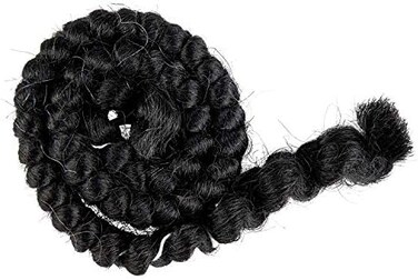 ضفيرة شعر كريب 30 سم من ميك اب (اسود)