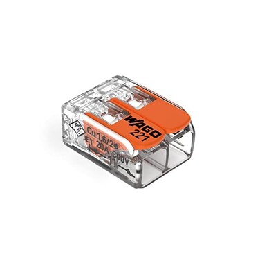 Wago 221-412 2-Conductor Compact Splicing Connectors (Pack of 100)