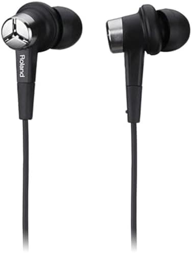 رولاند سماعات اذن وميكروفون CS-10EM بكلتا الأذنين وظيفتين في واحد، اسود، 8.4 × 3.5 × 17 سم